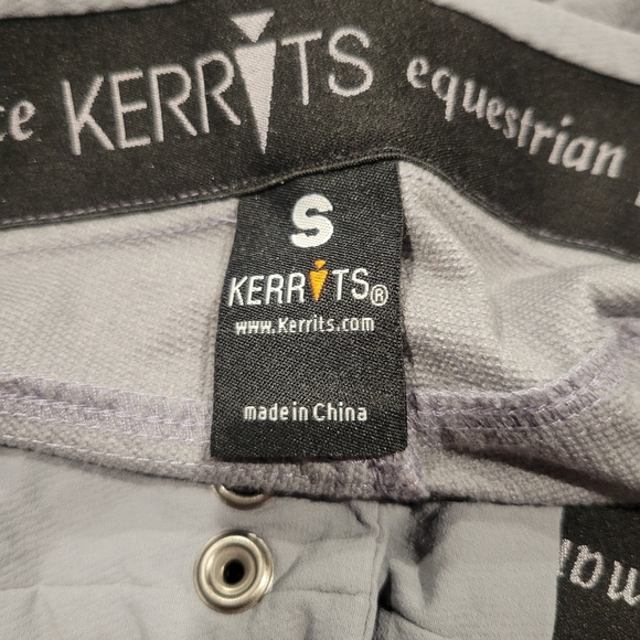 Kerrits Kids Size S Gray Horse Riding Breeches With Knee Patch - Picture 5 of 6
